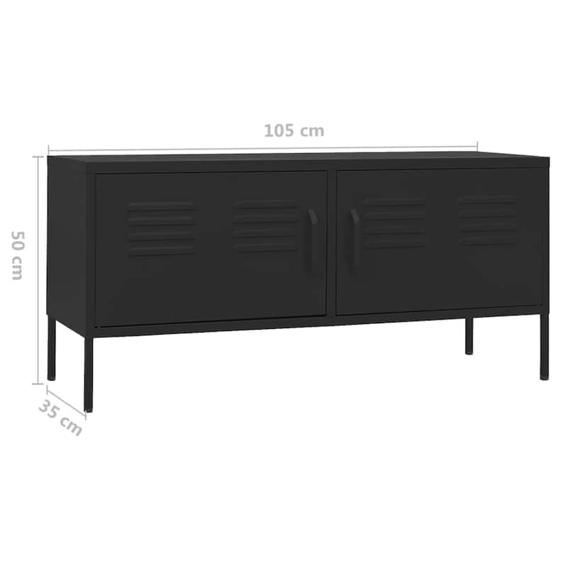 vidaXL TV Stand TV Unit Sideboard Home TV Console Media Unit Cupboard Steel - 41.3"x13.8"x19.7"
