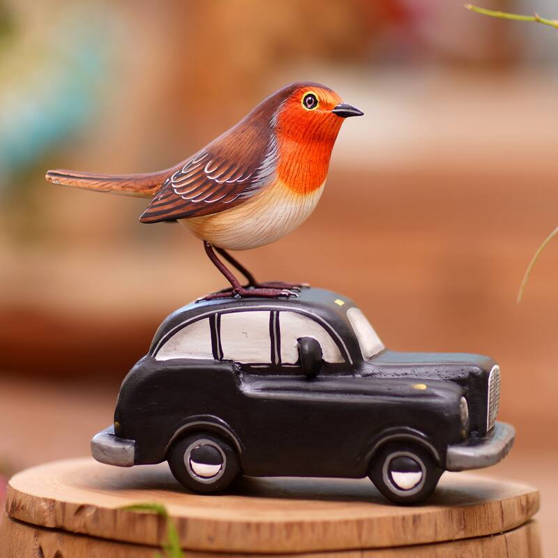 Novica Handmade Going Places Wood Statuette