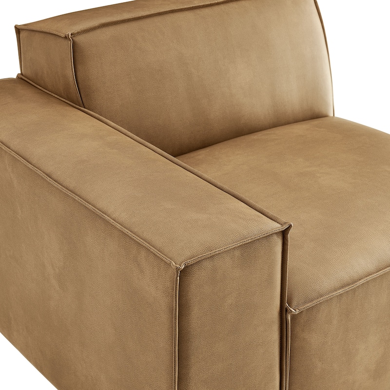 Restore Vegan Leather Left-Facing Modular Lounge Chair