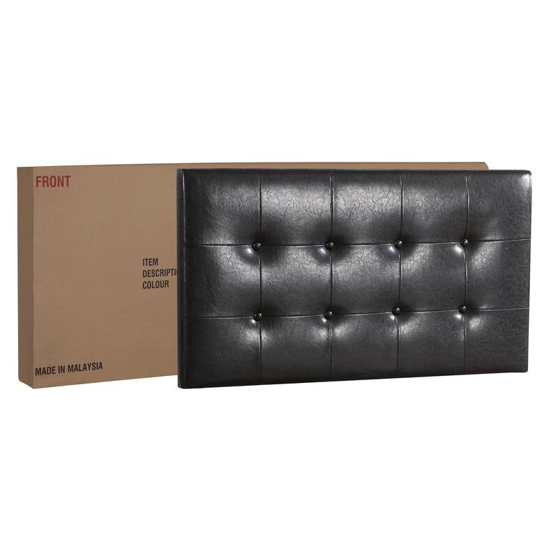 Twin Size PU Platform Bed with Foam Padding