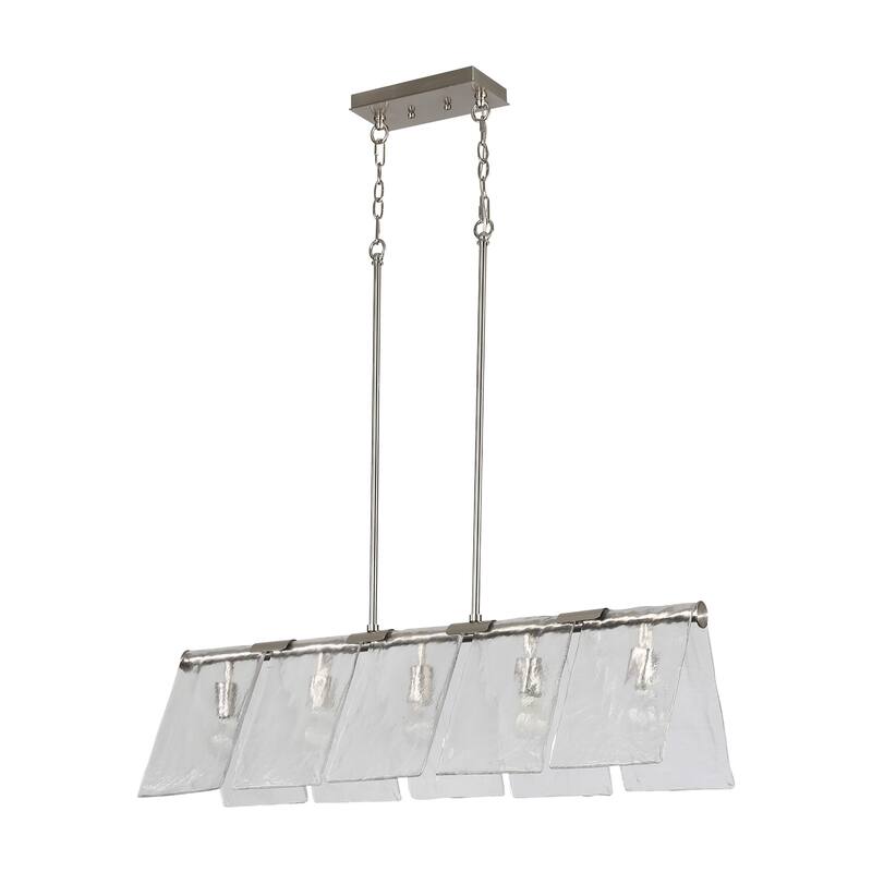 Golden Lighting 6072-LP Serenity 5 Light 11" Wide Linear Pendant