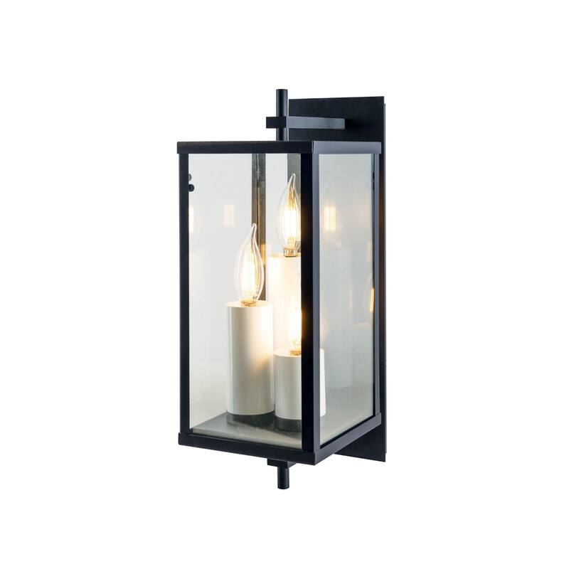 Back Bay 3-Light Outdoor Sconce - 16.75 inch Tall - Matte Black