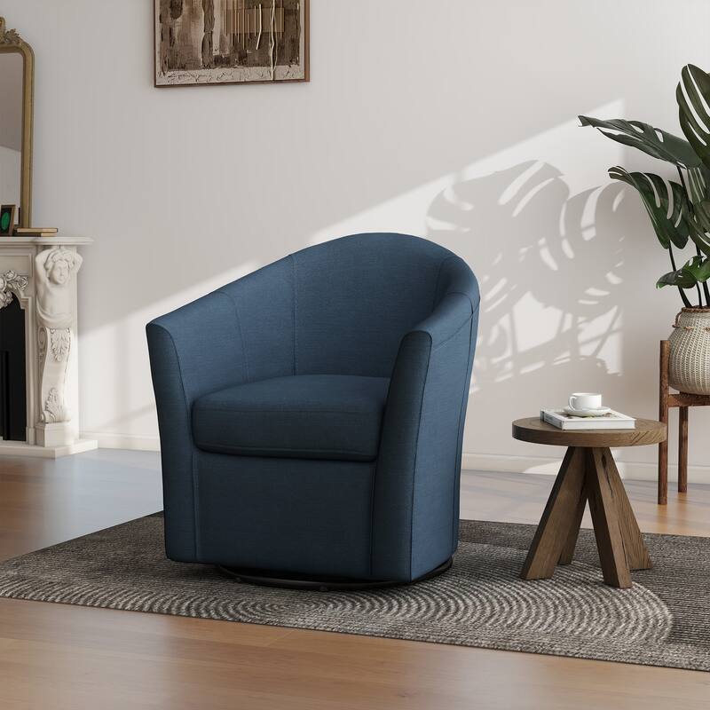 Swivel Accent Chair with Metal Base - 30.7"W x 29.9"H x 27.5"D