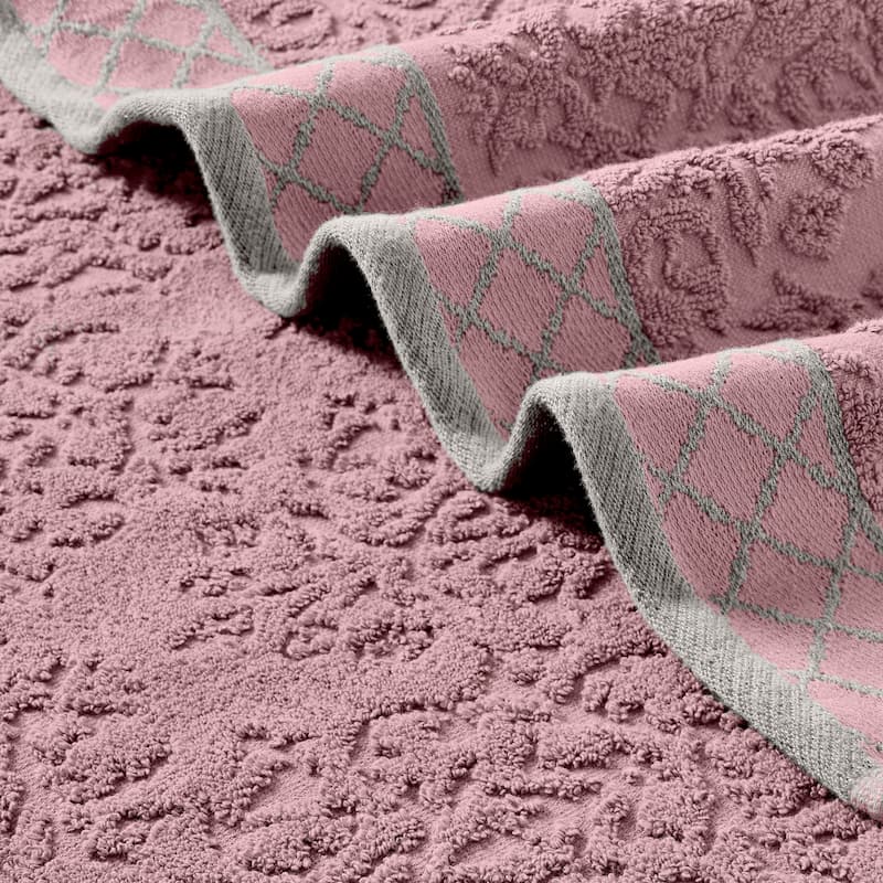 Modern Threads Damask Jacquard 6-piece Embellished Border Towel Set