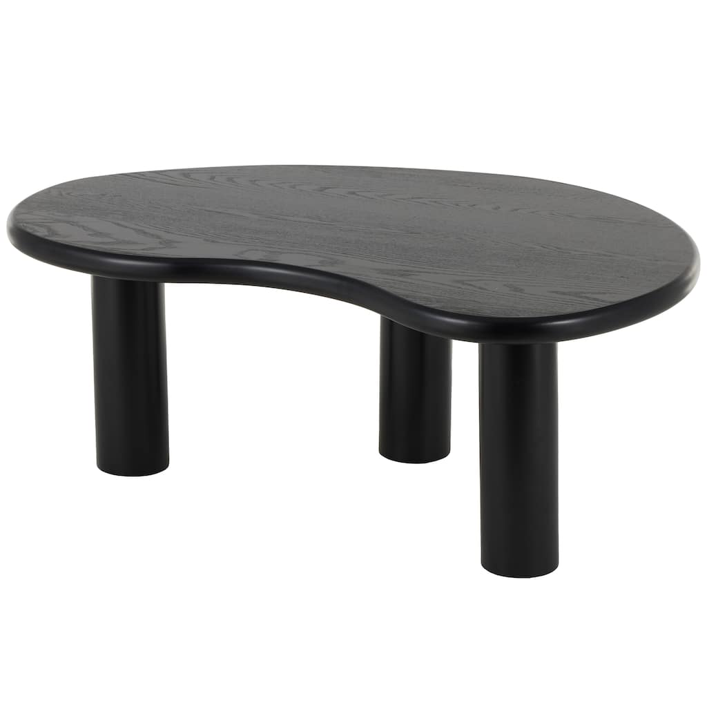 Wood Heart Inspired Coffee Table with 3 Legs - Black - Roche River Decor