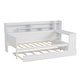preview thumbnail 6 of 16, Wooden Twin Size Daybed with Storage Shelves, Multi-functional Bed with Twin Size Trundle Bed and Study Desk, Antique White