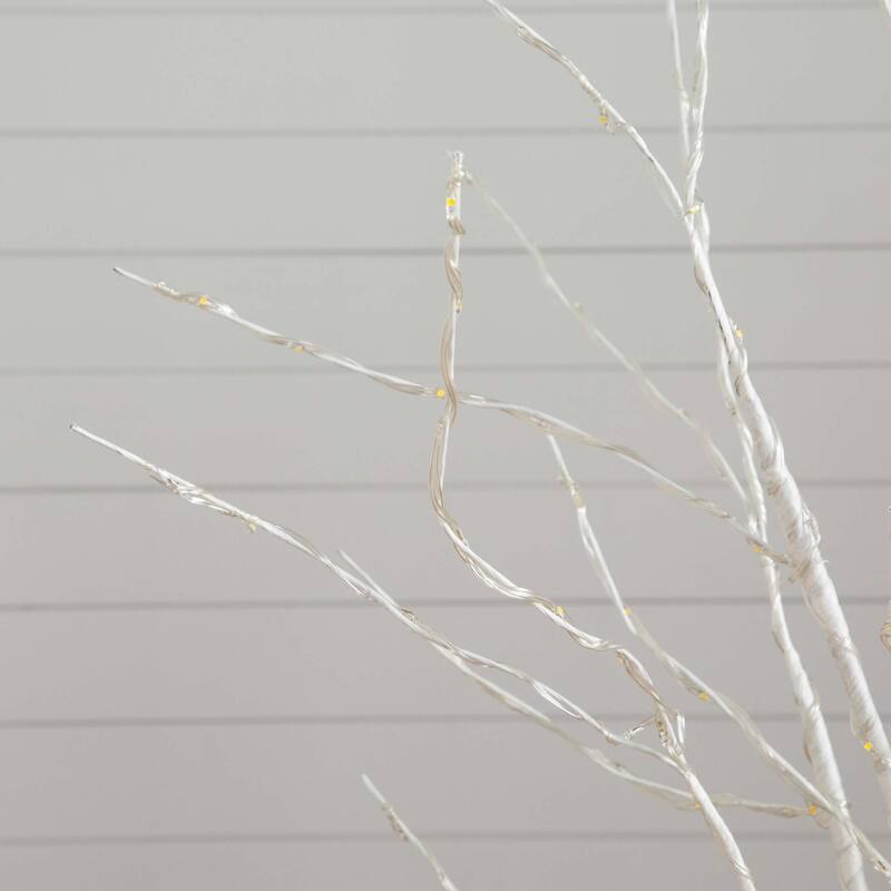 Pre-Lit Birch Artificial Christmas Tree - 5' - Warm White LED Lights