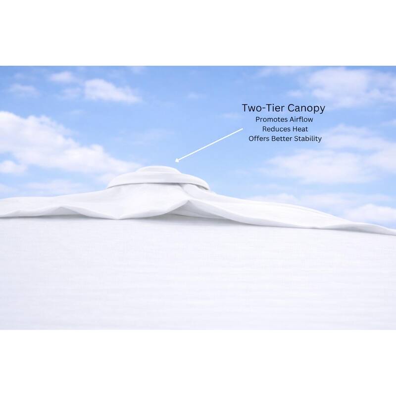 Piola All White 10 ft. Square Aluminum Outdoor Patio Cantilever Umbrella with Granite Base