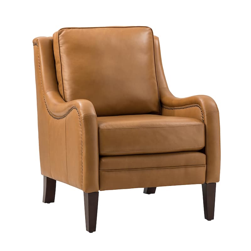 Pascual Comfy Living Room Armchair with Solid Wood Legs