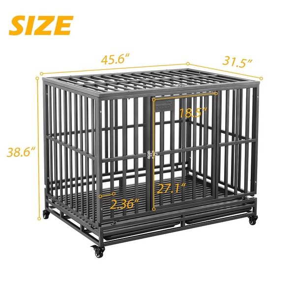 Metal dog cage top tray