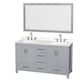 Option Gray / White Quartz Top / Brushed Chrome Hardware