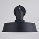 preview thumbnail 11 of 11, VAXCEL Hammond 1-Light Matte Black and White Dusk to Dawn Sensor Industrial Outdoor Wall Sconce, Durable Steel Shade, LED