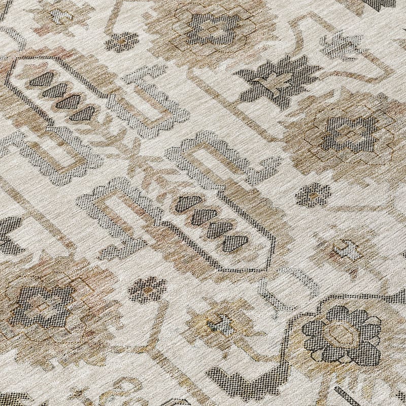 HomeRoots Oriental Traditional Rectangle Outdoor Rug