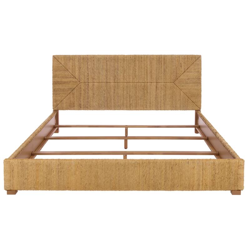 SAFAVIEH Couture Glen burg Banana Stem Bed - Natural - Queen