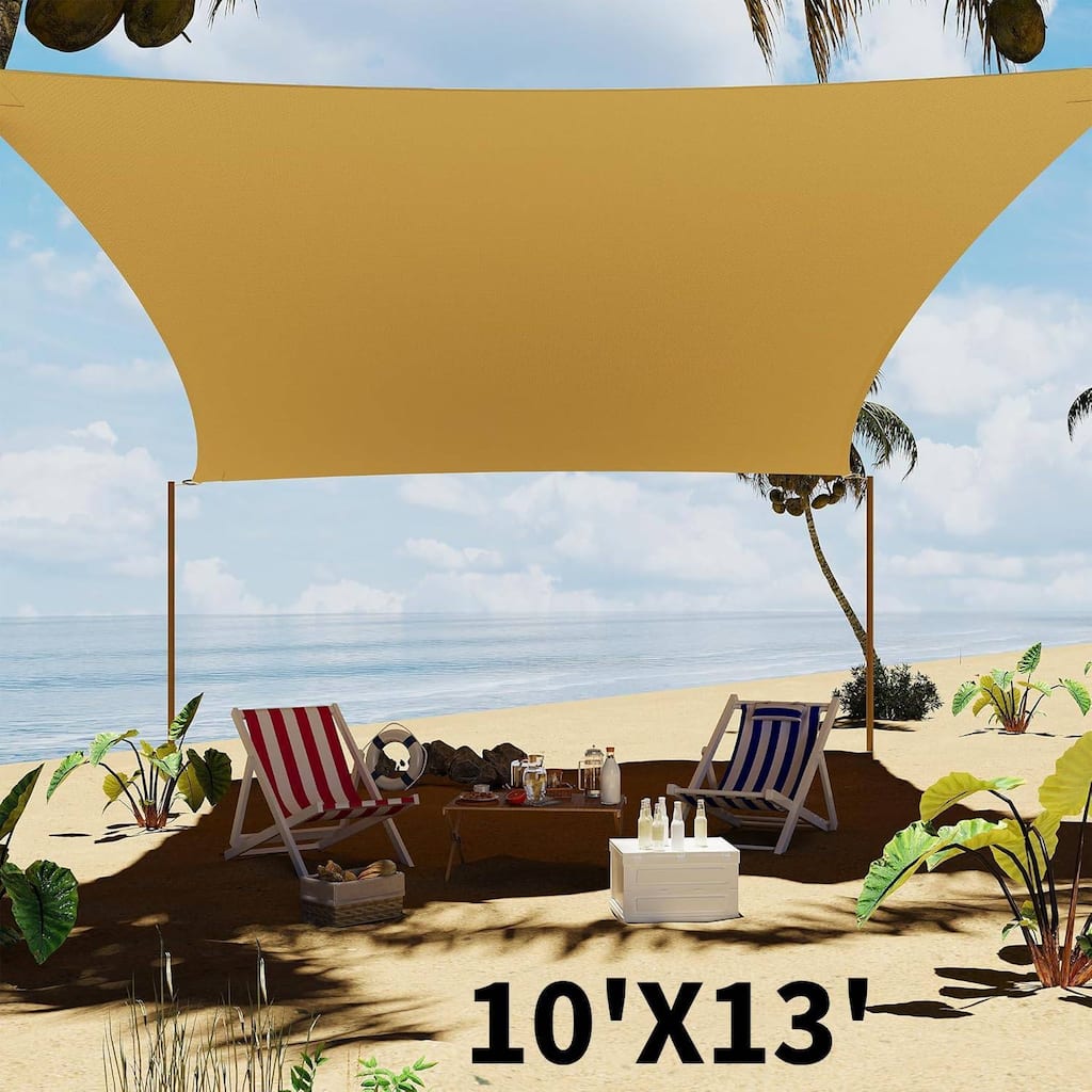 10'X13' Sun Shade Sail Shade Cloth, Sunshade for Patio, Backyard, Deck, Garden, Sand