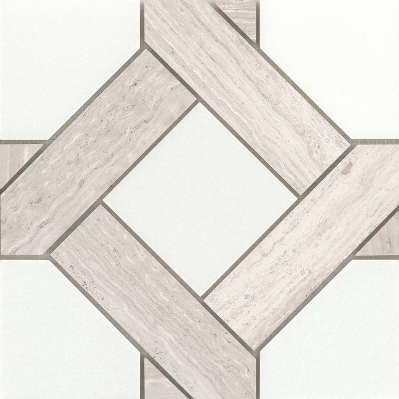 Emser Tile Alluro - 9" x 9" Square Basketweave Mosaic Wall Tile -