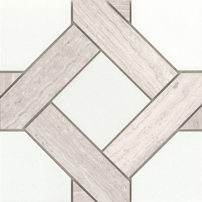 Emser Tile Alluro - 9" x 9" Square Basketweave Mosaic Wall Tile -