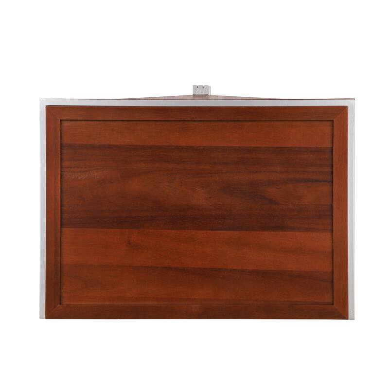 Mid-Century Modern Nightstand for Bedroom, 2 Drawers Sofa Side Table, Wooden Diamond Shaped Bedside Table