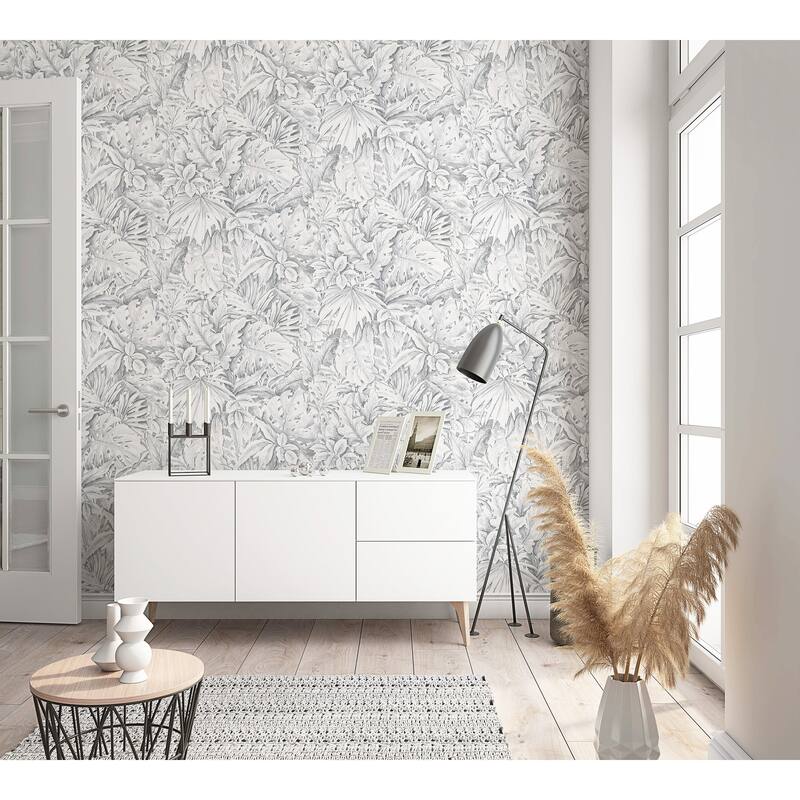 Galerie Wallcoverings Eden Collection Jungle Leaves Vinyl on Non-Woven Matte Wallpaper Roll