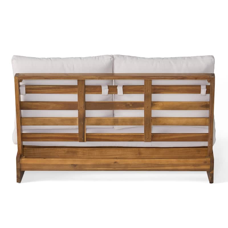 Sherwood Outdoor 4-Seater Wood Chat Set by Christopher Knight Home