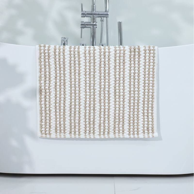 Martex Restore Contrast Stripe 100% Cotton Bath Rug