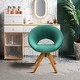 preview thumbnail 12 of 42, Costway Mid Century Modern Swivel Accent Chair Fabric Armchair Velvet - 27'' x 22'' x 32.5''