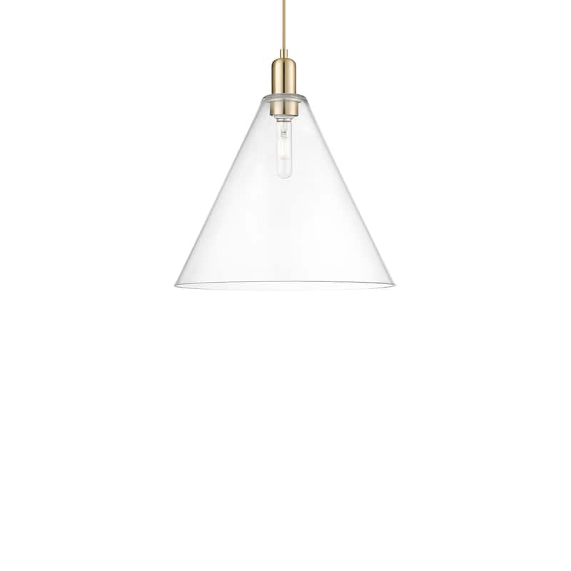 Innovations Lighting 716-1P-18-16 Berkshire Glass Pendant Berkshire - Champagne Bronze / Clear