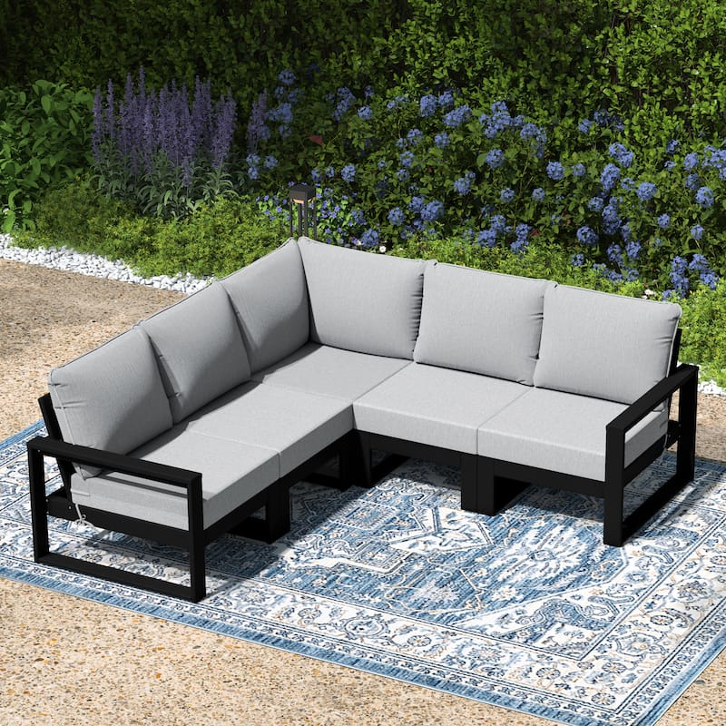 Endless Patio 5-Piece Deep Seating Set with Black Frame