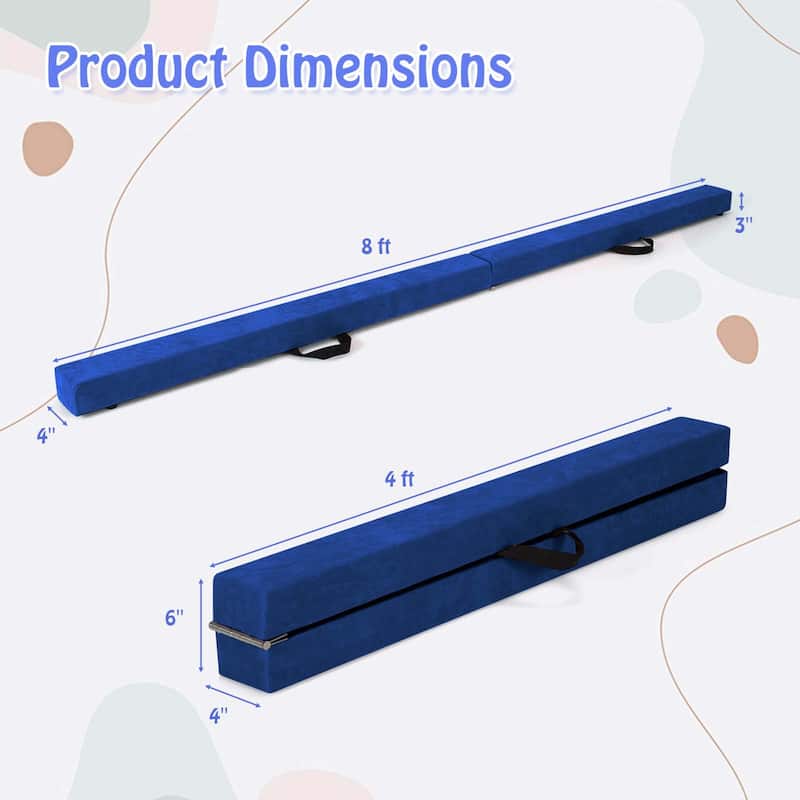 Folding Balance Beam Portable Foam Gymnastic Beam