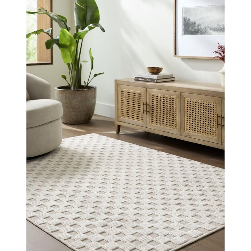 Livabliss Lyna Modern & Contemporary Area Rug - Cream - 2' x 2'10"