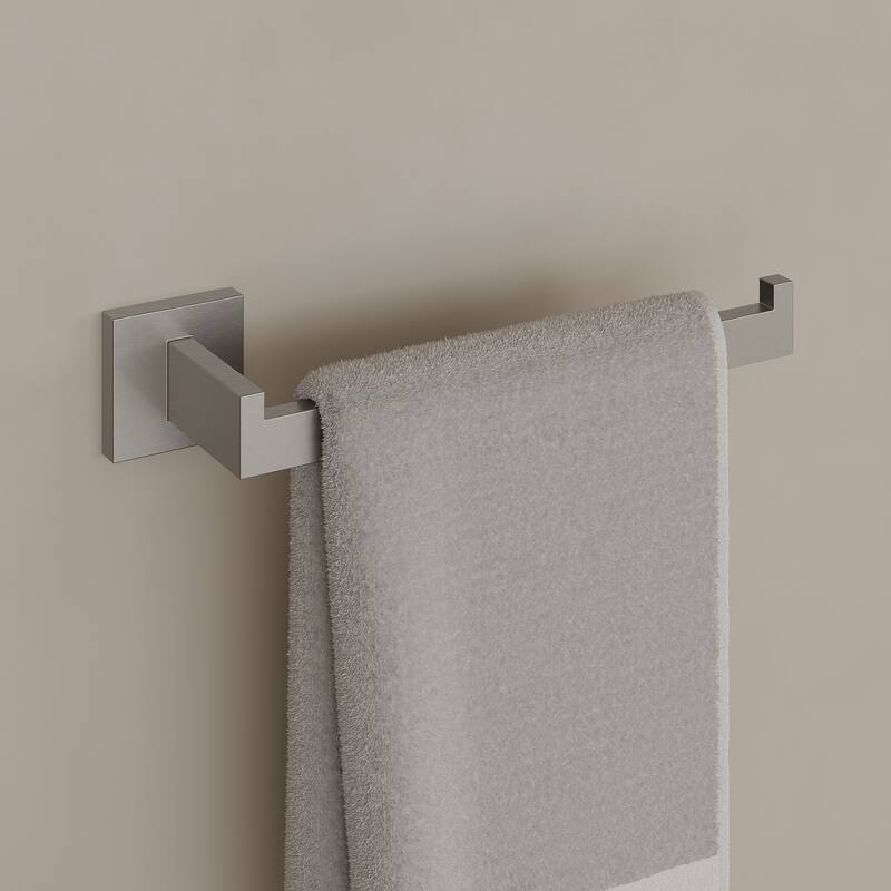 4-Piece Bathroom Hardware Accessories Set, Wall Mount Towel Bar, Toilet Paper Holder, Hand Towel Rack 1 Towel Hooks