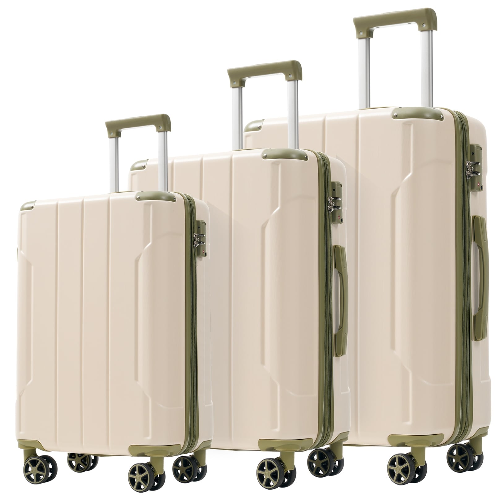 Luggage Sets 3 Piece, Expandable Hard shell ABS Suitcases with Double Spinner, Travel luggage Set with TSA Lock
