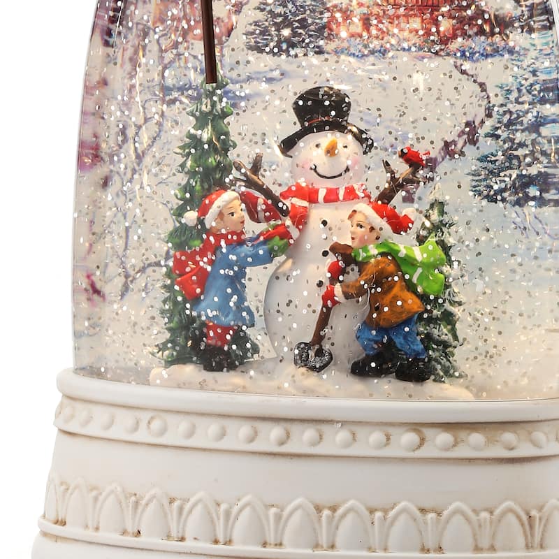 12" LED Spinsnowman Water Globe Usb