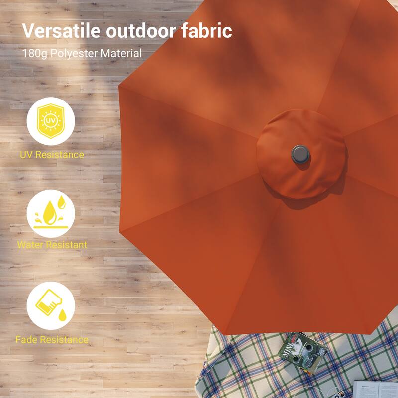 Bonosuki 9ft Patio Umbrella Market Table Umbrella with Tilt and Crank