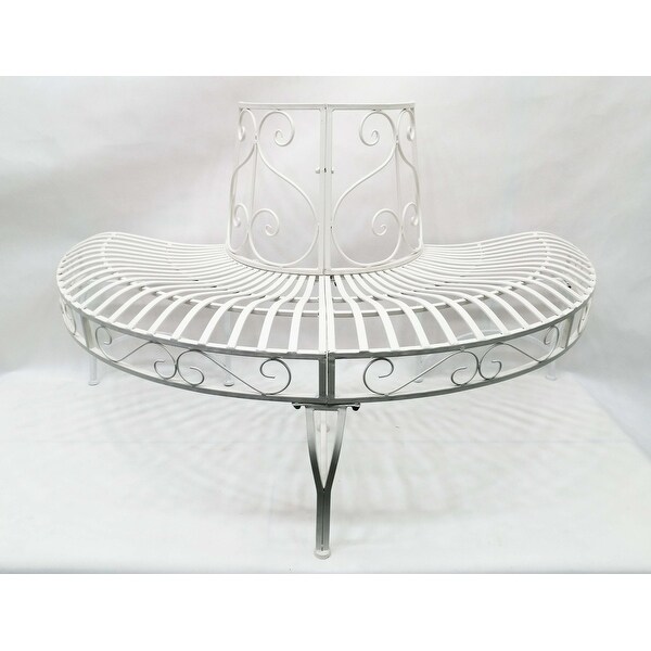 Half circle sales tree bench