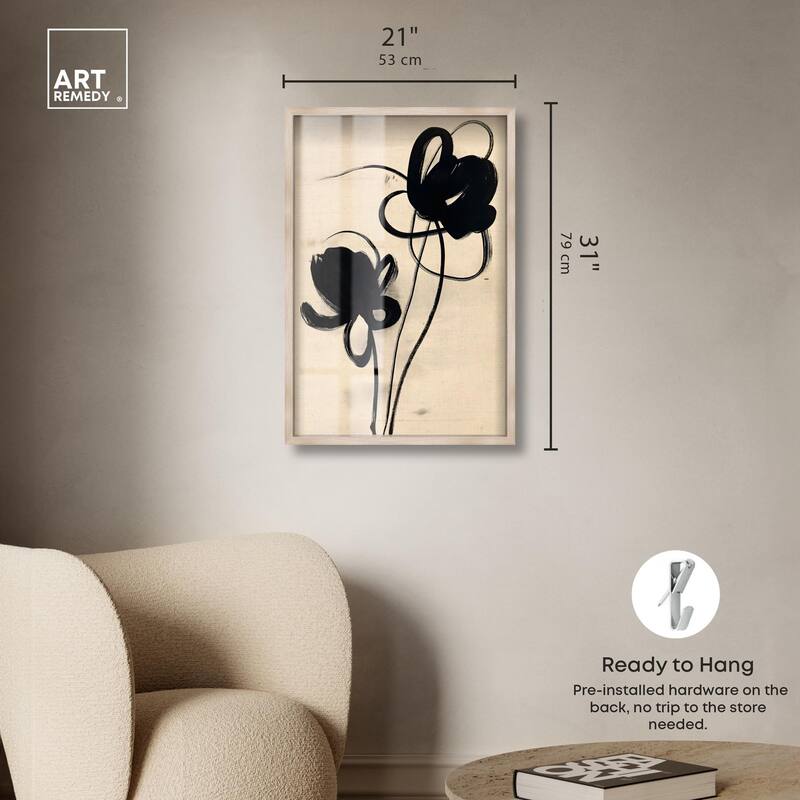 Florals in the Minimal I Shadowbox by Art Remedy