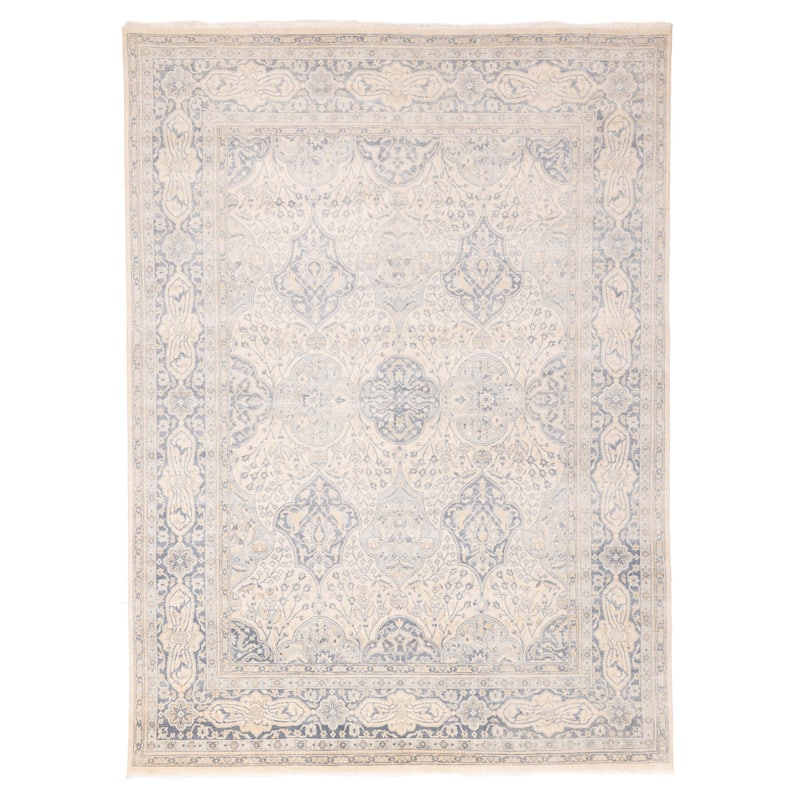 ECARPETGALLERY Hand-knotted Jamshidpour Ivory Wool Rug - 8'11 x 11'11