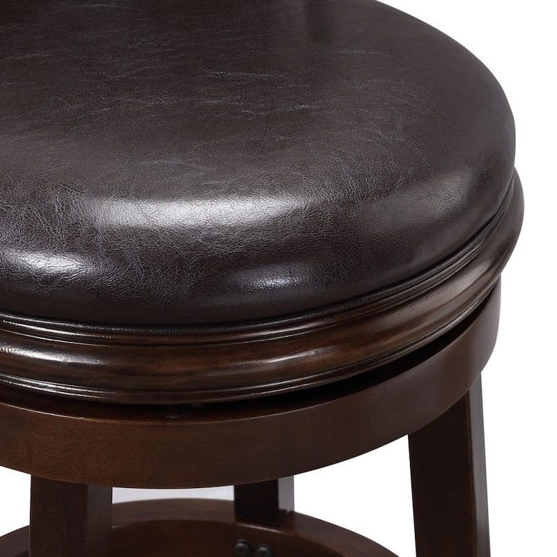 Augusta Wood Upholstered Swivel Counter Barstool