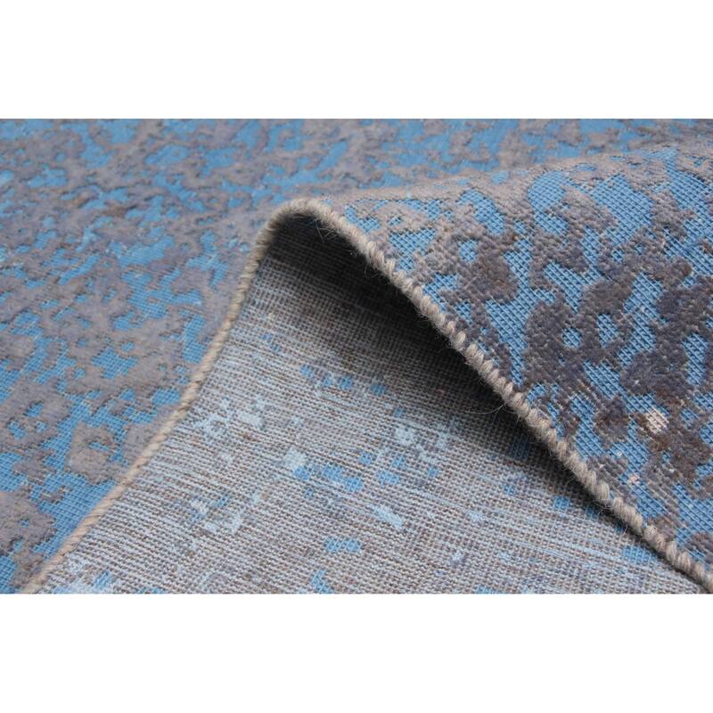 ECARPETGALLERY Hand-knotted Color Transition Blue Wool Rug - 5'3 x 5'2