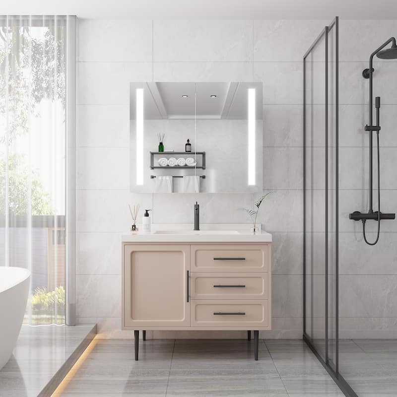 36 x 30 inch Medicine Cabinet with LED Vanity Mirror