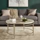 preview thumbnail 2 of 10, Egan Champagne Silver Finish Marble Top Table by iNSPIRE Q Modern