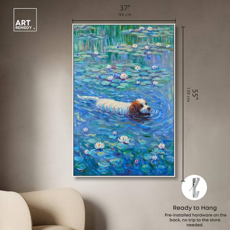 Lily Lagoon III Canvas by Art Remedy