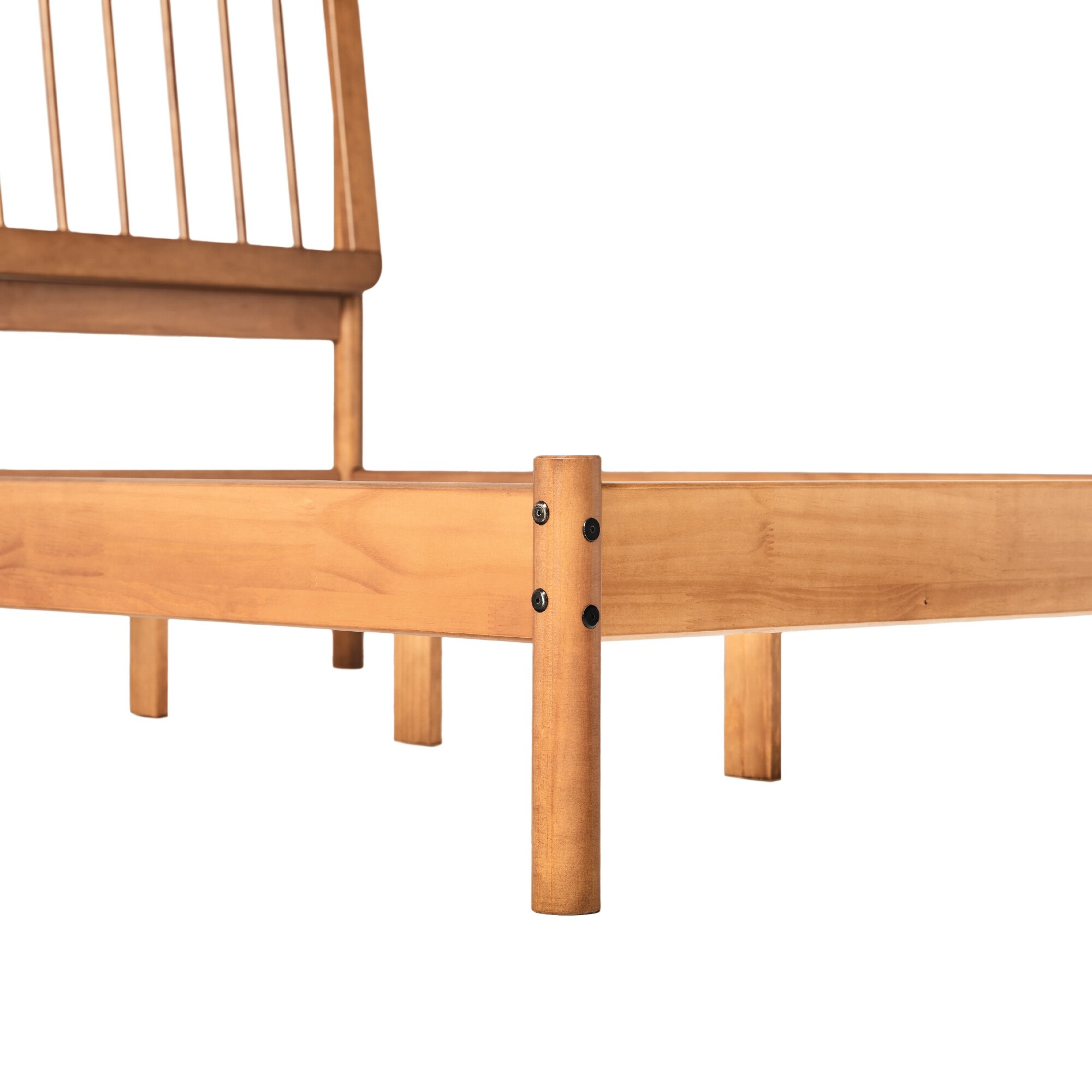 Walker Edison Boho Solid Wood Queen Spindle Bed - Overstock - 38205327