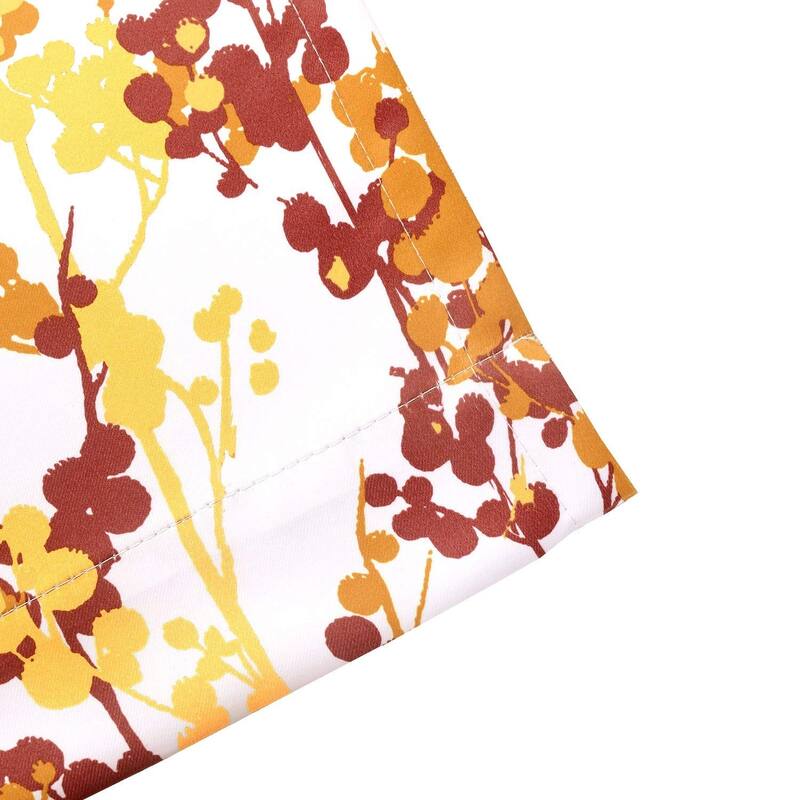 DriftAway Leah Floral Blossom Ink Painting Thermal Room Darkening Kitchen Tier Pair