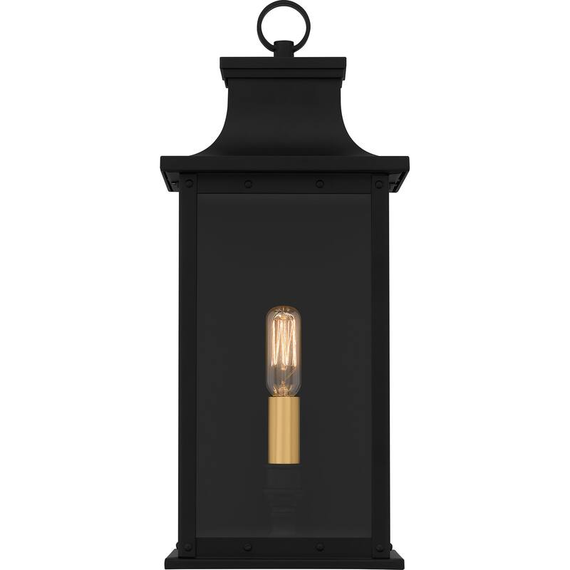 Abernathy 1-Light Matte Black Outdoor Wall Lantern