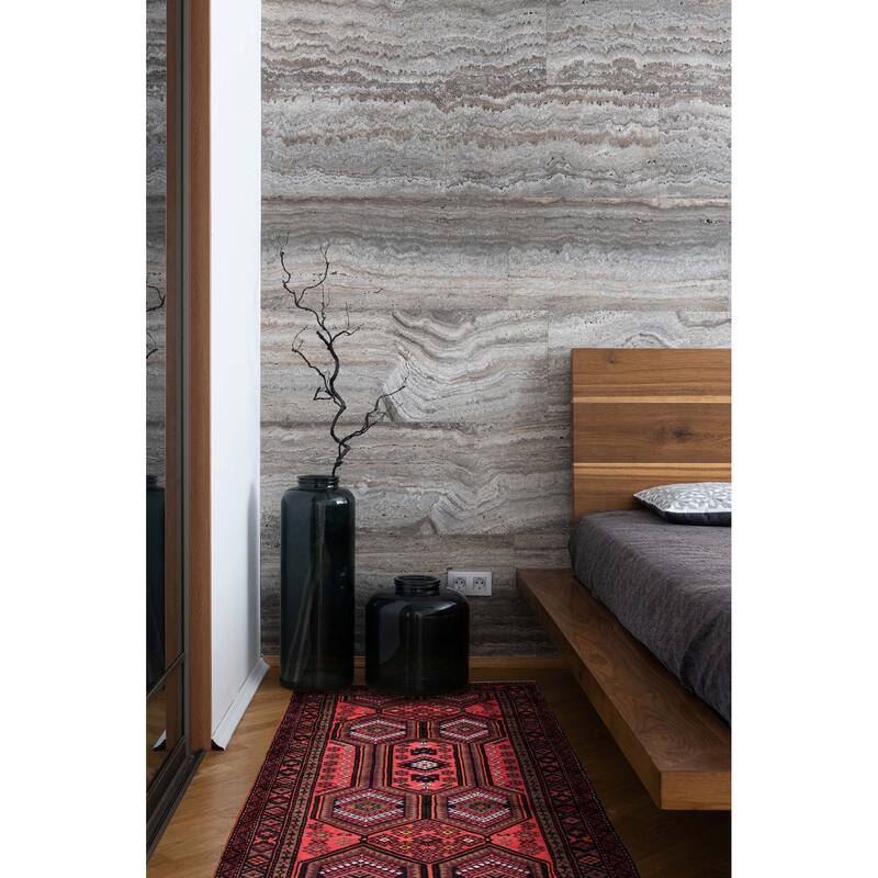 ECARPETGALLERY Hand-knotted Andelz Red Wool Rug - 3'10 x 7'3