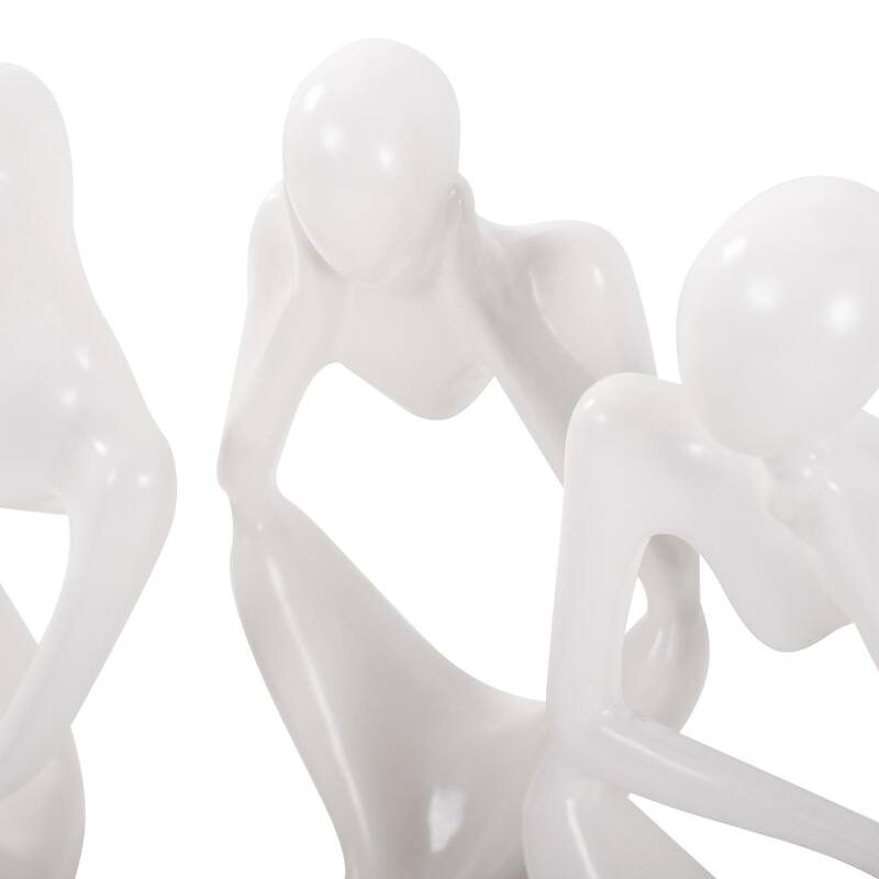 Contentment Ceramic Sculpture- Set of 3 - 16.5H x 6.5W x 3.5D