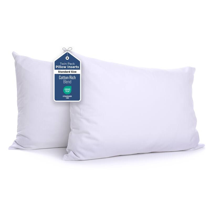 Martex Sweet Dreams Twin Pack Bed Pillows Soft Down Alternative - White - Standard