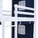 preview thumbnail 19 of 36, Twin Size Solid Wood House Bunk Bed with Tent, Ladder and Fence for Kids, Bedroom