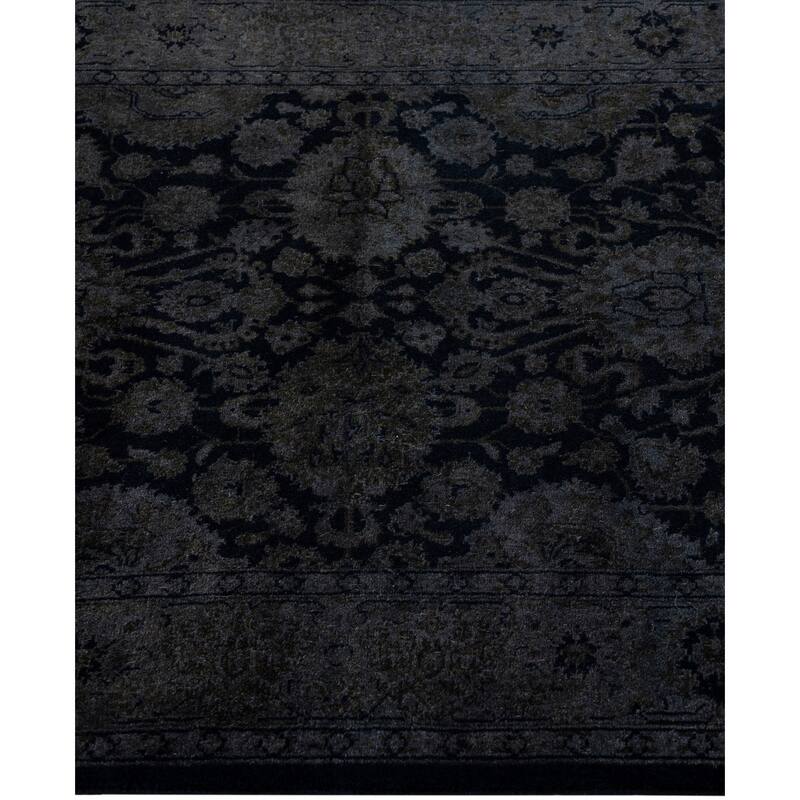 Overdyed One-of-a-Kind Hand-Knotted Area Rug - Black - 2' 8" x 12' 2"
